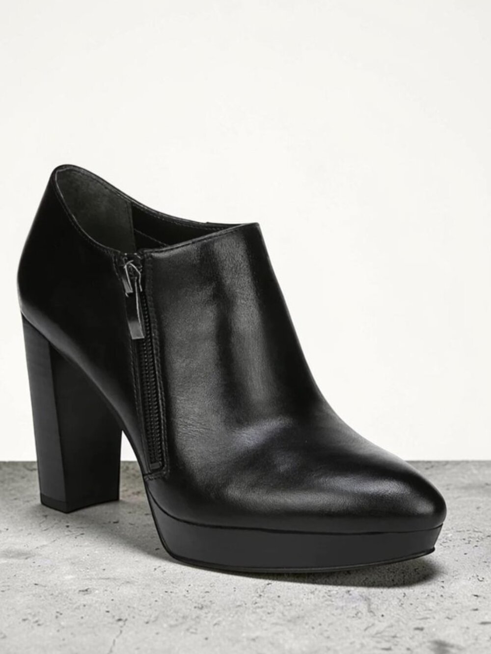Franco Sarto “Sheila” Leather Platform Ankle Boots